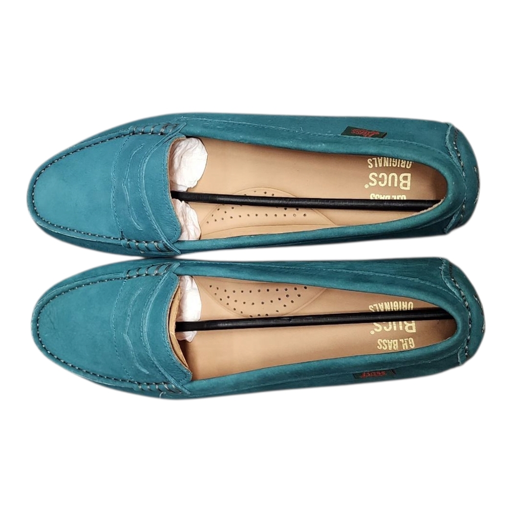 G.H. Bass & Co. Women's Teal Dylan Driver Moccasins NIB Size 10 - Picture 3 of 5
